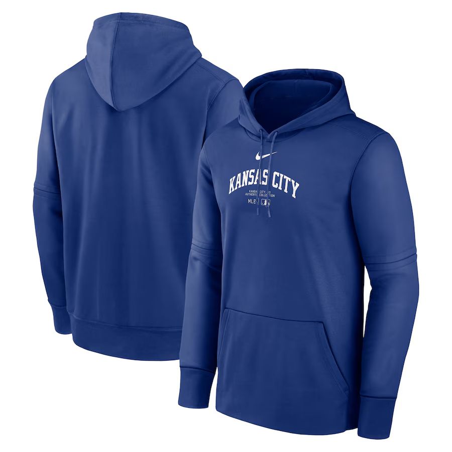 Men 2025 MLB Kansas City Royals blue Nike hoodie style 2->kansas city royals->MLB Jersey